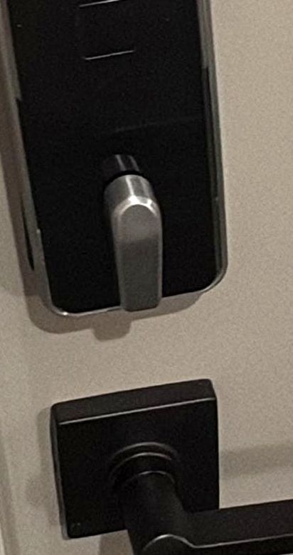 New smart lock installed on a door at a home on Amelia Island, Fernandina Beach FL 32034